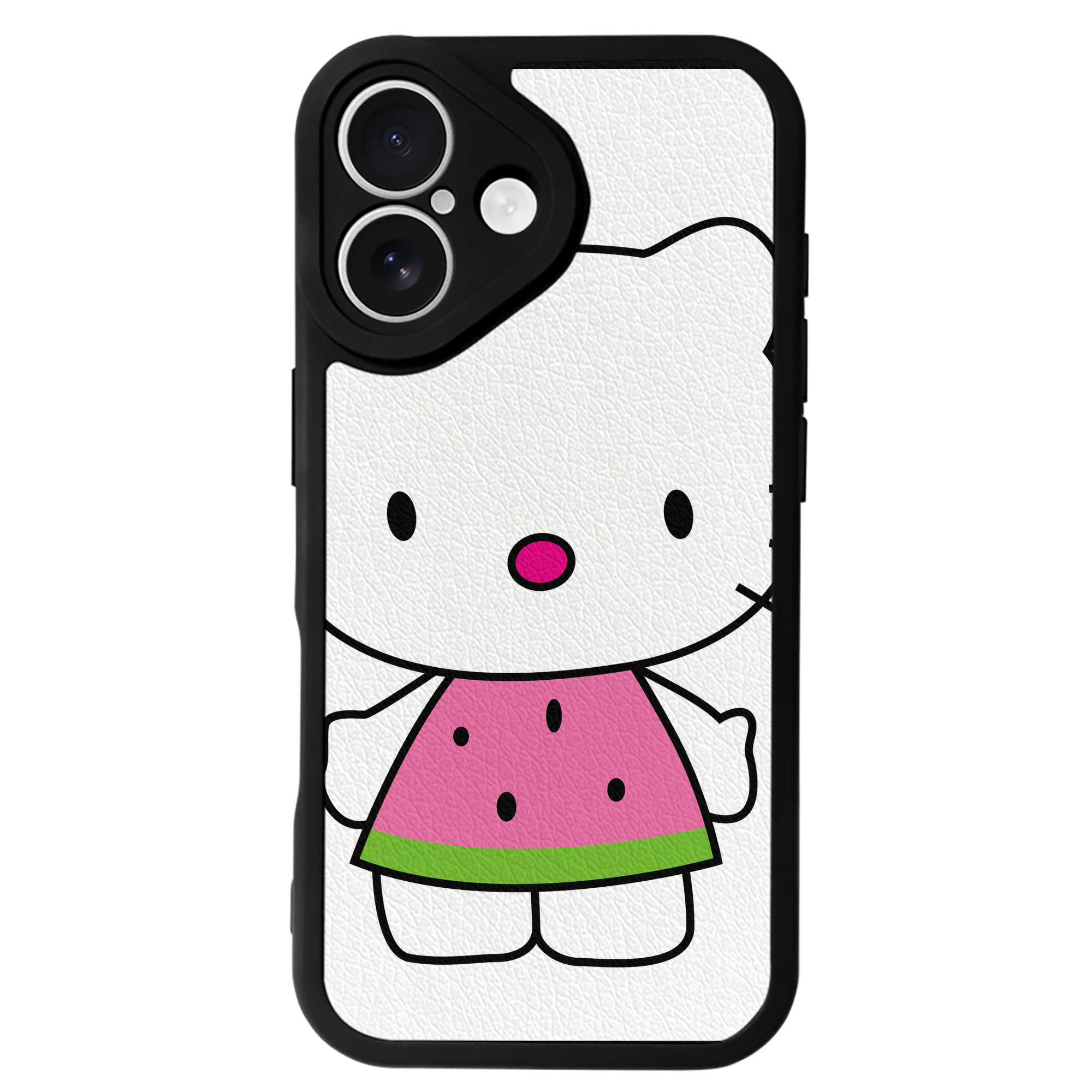 （画像用） Hello Kitty ハローキティ 【iPhone 16シリーズ対応】シリコンスマホケース（レザー調） 材質：シリコン